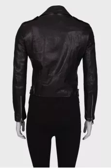 Black leather jacket
