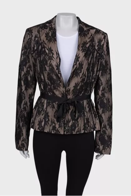 Blazer with lace, with tag
