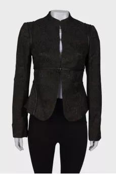 Dark green patterned jacket
