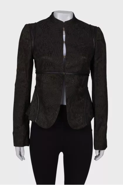 Dark green patterned jacket