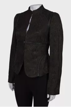 Dark green patterned jacket