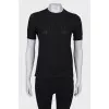 Black T-shirt with brand logo