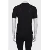 Black T-shirt with brand logo