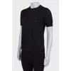 Black T-shirt with brand logo