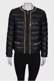Black jacket with chain