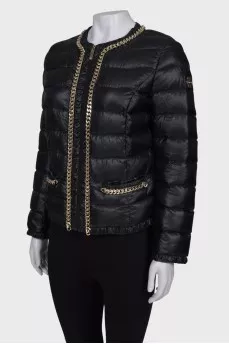 Black jacket with chain