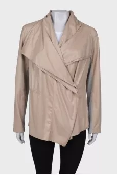 Beige jacket with wide lapels