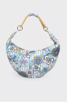 Textile bag with braided handle
