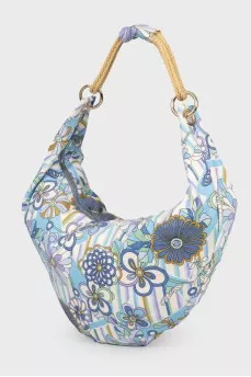 Textile bag with braided handle