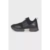 Black mesh sneakers