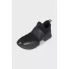 Black mesh sneakers
