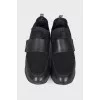 Black mesh sneakers