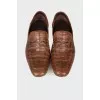 Men's embossed leather shoes