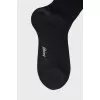Men's black socks with a tag