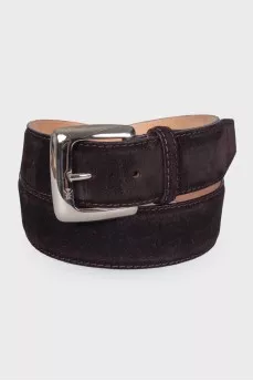 Brown suede belt