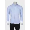 Men's blue checked shirt