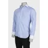 Men's blue checked shirt
