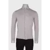 Gray straight fit shirt