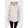 White hooded jacket