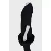 Black coat with 3/4 sleeves