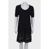 Knitted dress with ruffles at the hem