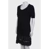 Knitted dress with ruffles at the hem