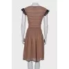 Fitted dress with frill