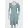 Turquoise knitted dress
