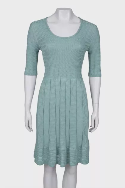 Turquoise knitted dress