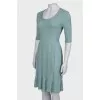 Turquoise knitted dress