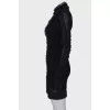 Black dress with lace ruffles