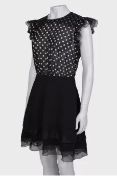 Slip dress with lace