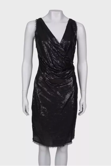 Dress with wrap sequins