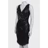 Dress with wrap sequins