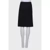 Checked wool skirt