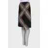 Checked wool skirt