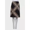 Checked wool skirt
