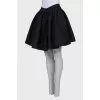Pleated textile skirt
