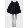 Pleated textile skirt