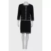 Black viscose suit