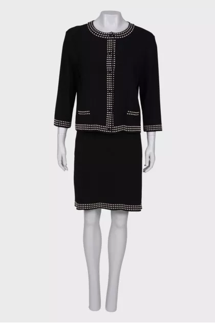 Black viscose suit