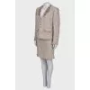 Tweed suit with rhinestones