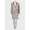 Tweed suit with rhinestones