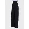 Black palazzo trousers with tag