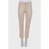 Light beige straight leg trousers