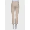 Light beige straight leg trousers