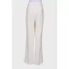 Milk palazzo trousers with tag