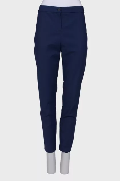 Blue banana trousers with tag