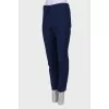 Blue banana trousers with tag
