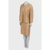 Beige lace suit, with tag